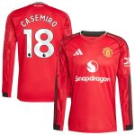 adidas 2025-26 Manchester United Men's Stadium Home Long-Sleeve Soccer Jersey - Image 8