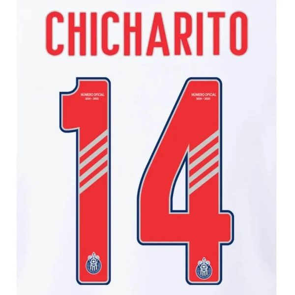 Chivas 2024-25 Away CHICHARITO #14 Official Name Set