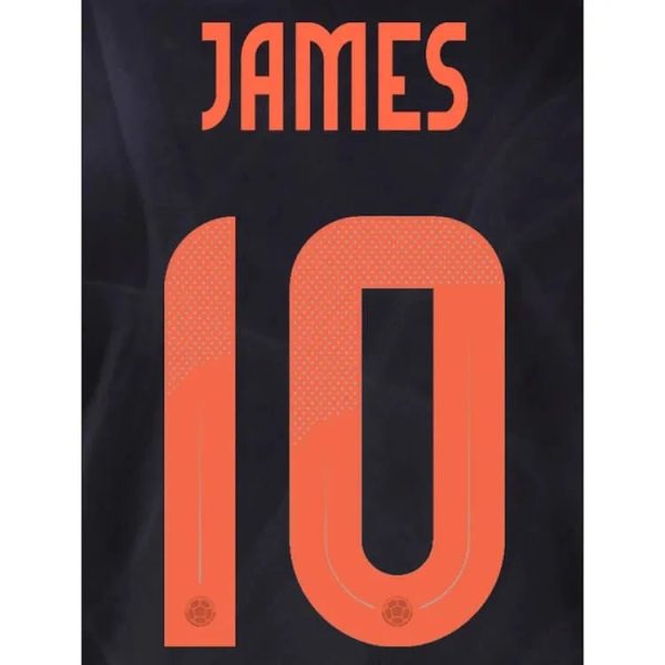 Colombia 2024/25 Away James #10 Youth Jersey Name Set