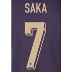 England 2024/25 Away Saka #7 Jersey Name Set