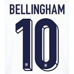 England 2024/25 Home Bellingham #10 Youth Jersey Name Set