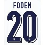 England 2024/25 Home Foden #20 Jersey Name Set