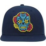 Fan Ink Collection Club America Day of the Dead Skull Snapback Hat - Navy-Blue