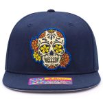 Fan Ink Collection Club America Day of the Dead Skull Snapback Hat -Navy-Yellow