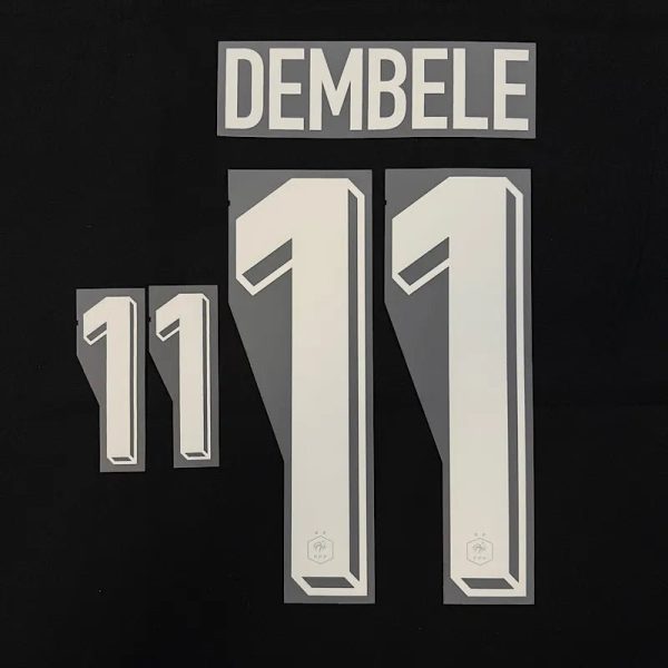 France 2024/25 Home Dembele #11 Jersey Name Set
