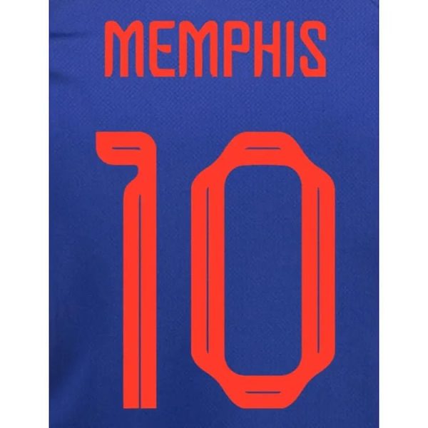 Holland 2022-23 Away Memphis #10 Jersey Name Set