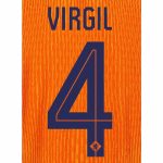 Holland 2024/25 Home Virgil #4 Jersey Name Set