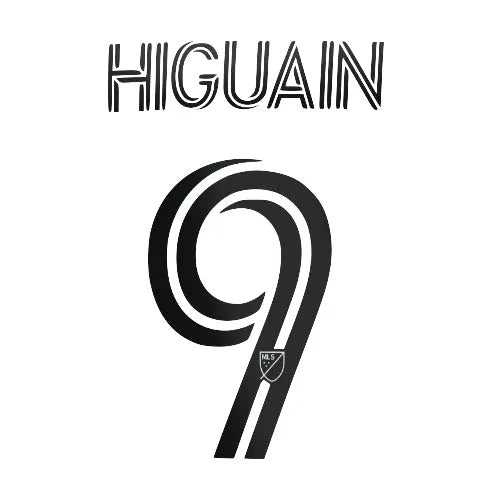 Inter Miami 2020/22 Home Higuain #9 Jersey Name Set