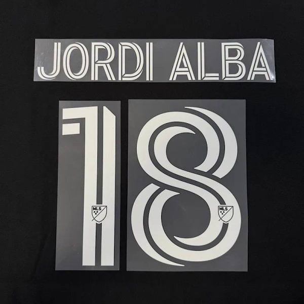 Inter Miami 2025-Third JORDI ALBA #18 Official Name Set