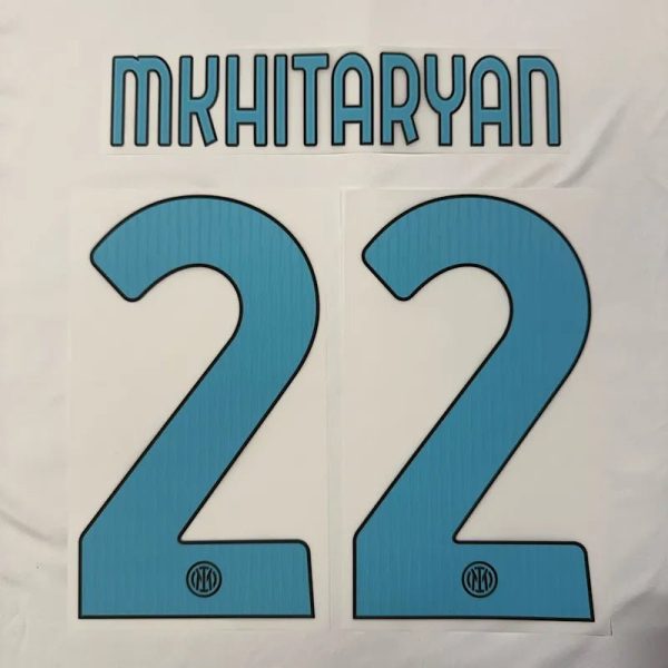 Inter Milan 2025/26 Home MKHITARYAN #22 Official Name Set