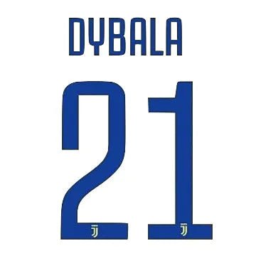 Juventus 2017/18 Away Dybala #21 Jersey Name Set