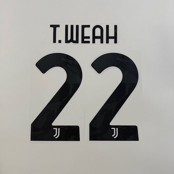 Juventus 2025/26 Home T. WEAH #22 Official Jersey Name Set