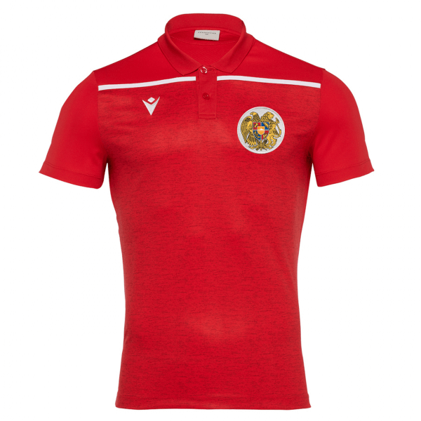 Macron 2022 Armenia Jumeirah Polo with Crest - Red