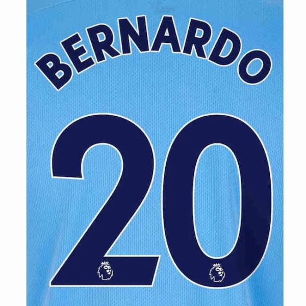 Manchester City 2020/21 Home Bernardo #20 Jersey Name Set