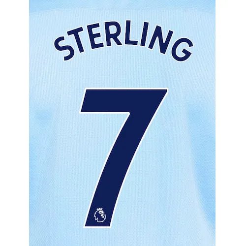 Manchester City 2020/21 Home Sterling #7 Jersey Name Set