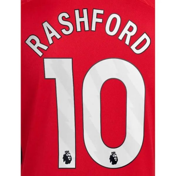 Manchester United 2023-Home Rashford #10 Jersey Name Set-White