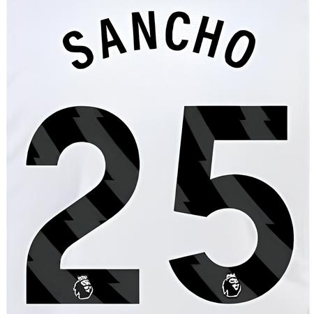 Manchester United 2023-Third Sancho #25 Jersey Name Set-Black