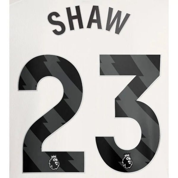 Manchester United 2023- Third Shaw #23 Jersey Name Set-Black