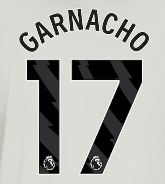 Manchester United 2024-Third GARNACHO #17 Official Name Set-Black